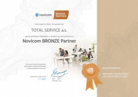TOTAL SERVICE se stal Bronze Partnerem Novicomu 